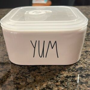Rae Dunn YUM Ceramic Bowl with Lid